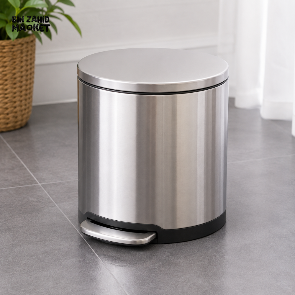 DANNY HOME STAINLESS STEEL PEDAL DUSTBIN WITH LID - 6 LITERS