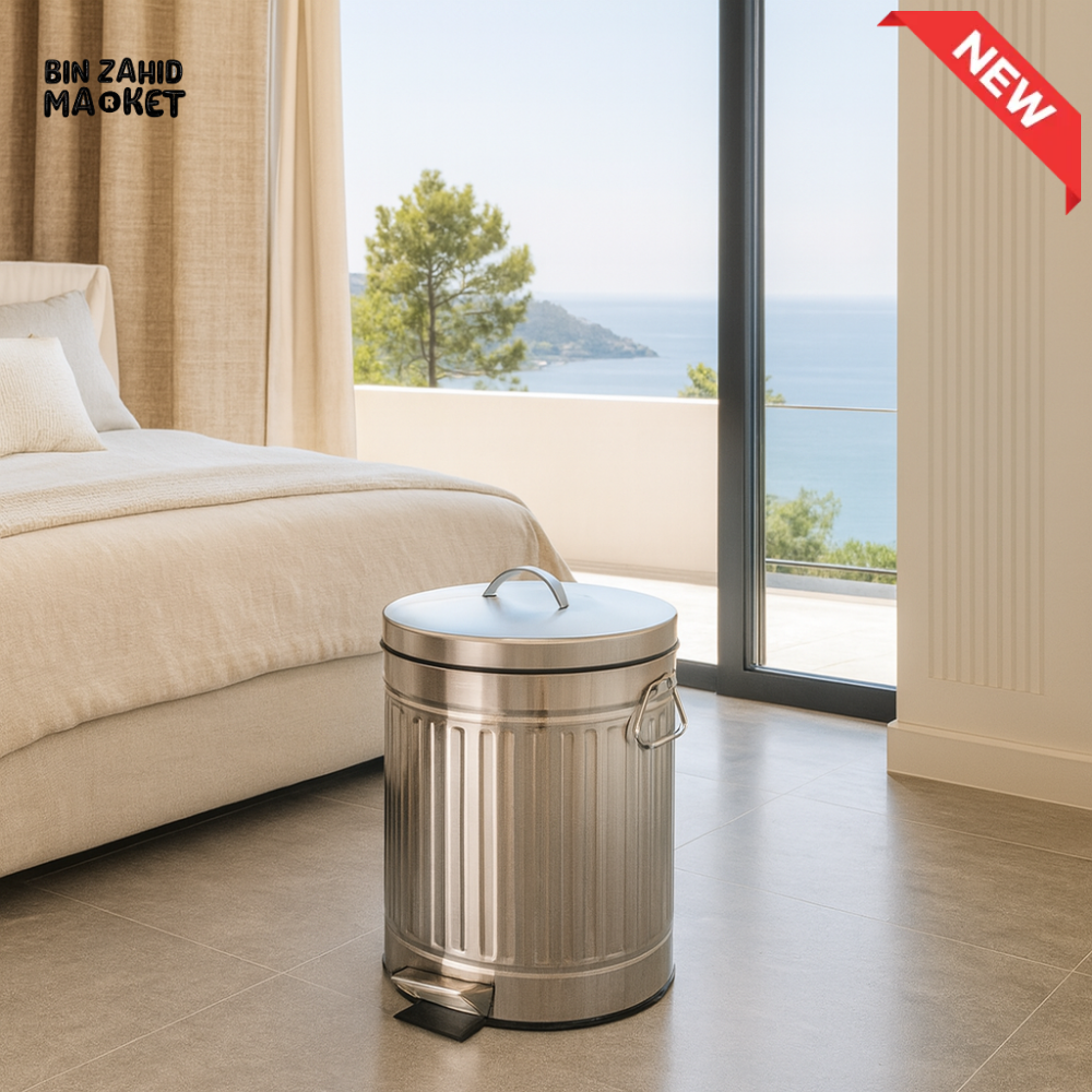 DANNY HOME STAINLESS STEEL ROUND PEDAL BIN 5 LITRE LJT01 5 1