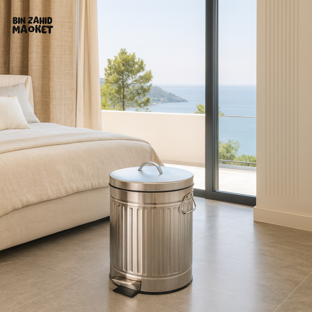DANNY HOME STAINLESS STEEL ROUND PEDAL BIN 5 LITRE LJT01 5 1