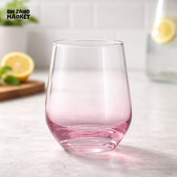 DANNY HOME STEMLESS WINE GLASS SET 360ML 4PCS PREMIUM DRINKING GLASSES MODERN CLEAR TUMBLER SET CB25-12
