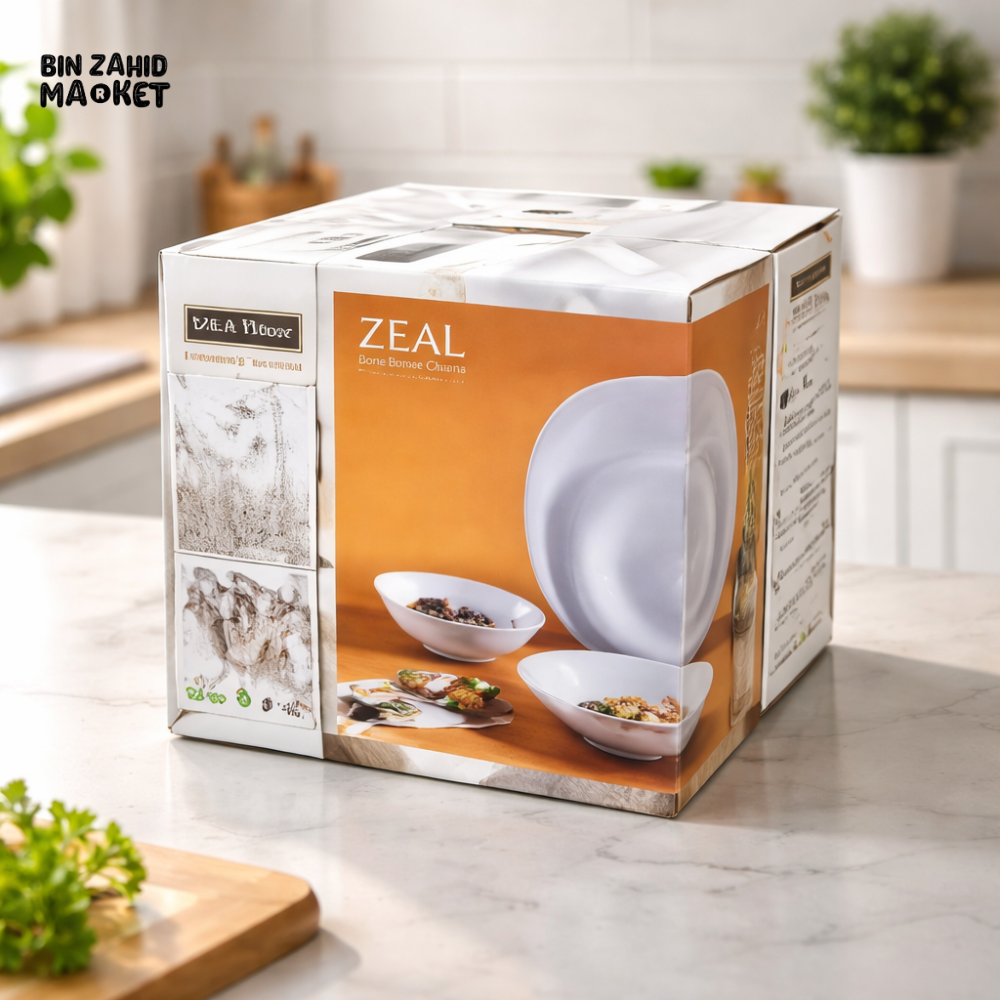 DANNY HOME WHITE 24PCS DINNER SET PREMIUM PORCELAIN TABLEWARE SET LF24W