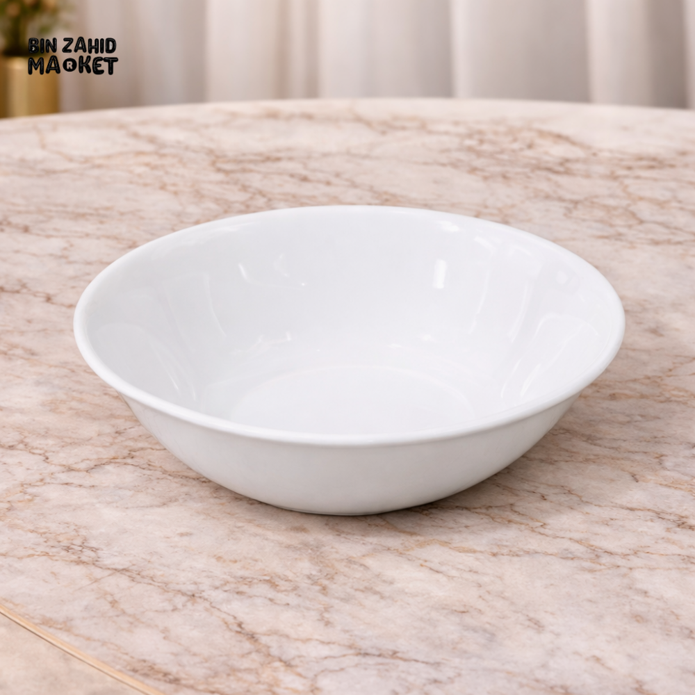 DANNY HOME WHITE CERAMIC SOUP BOWL 9CM – MINIMALIST PORCELAIN SERVING BOWL FOR LUXURY DINING TABLE SETTING - LPW90