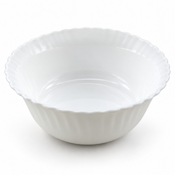 Danny Home 9 Inch White Ceramic Serving Bowl – Large Porcelain Salad & Mixing Bowl
