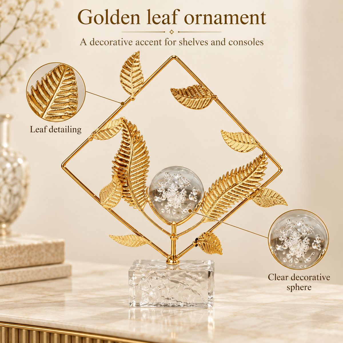 Golden Leaf Ornament