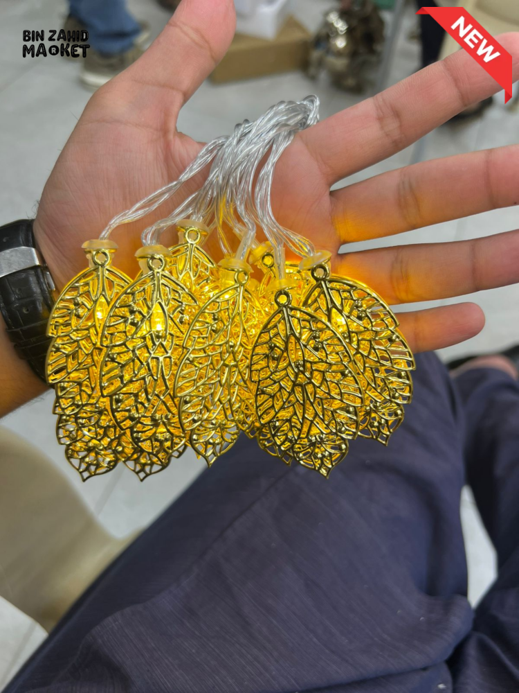 DECORA GOLDEN LEAF LED STRING LIGHTS – WARM GLOW LUXURY HOME DECOR