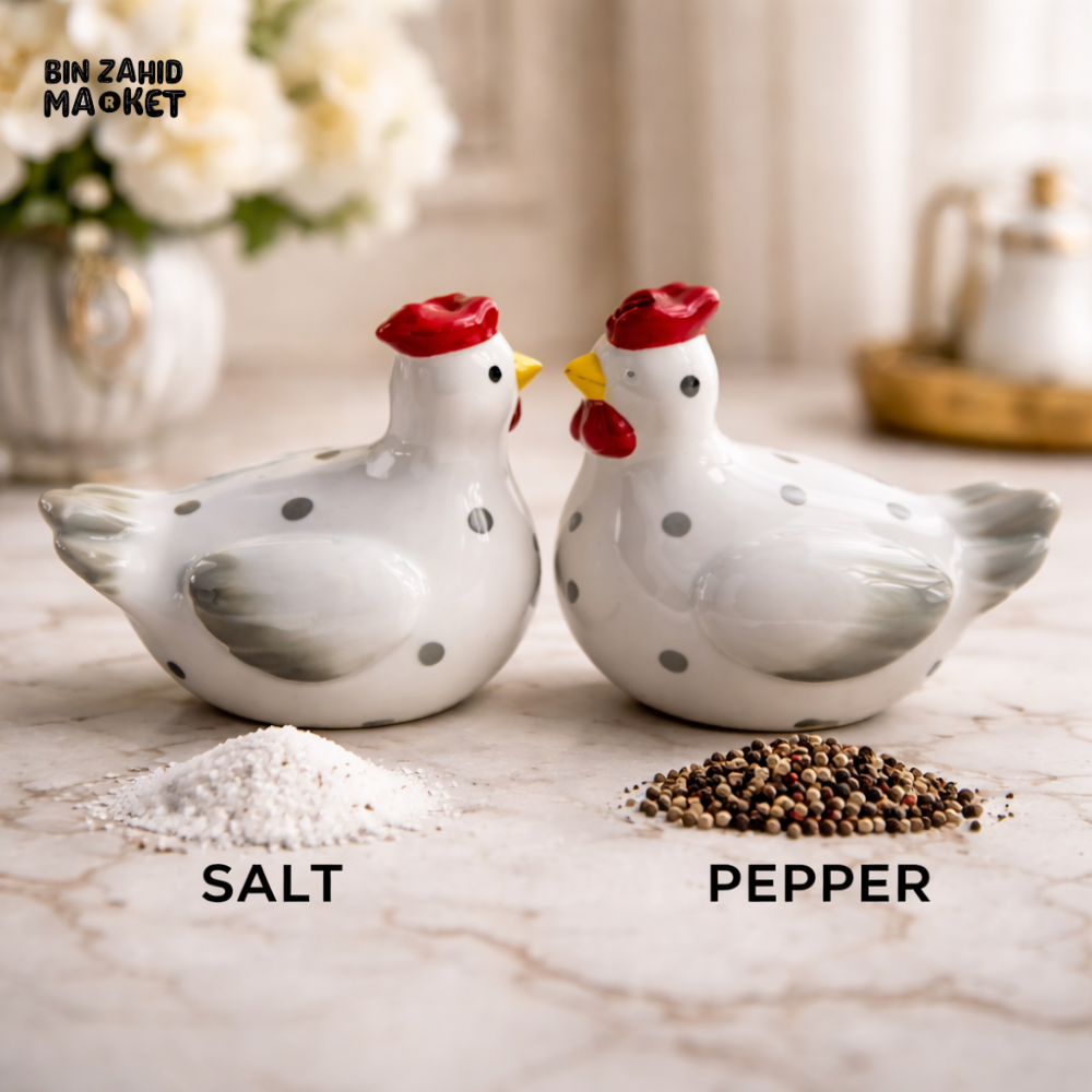 DECORATIVE CERAMIC SALT & PEPPER SHAKERS