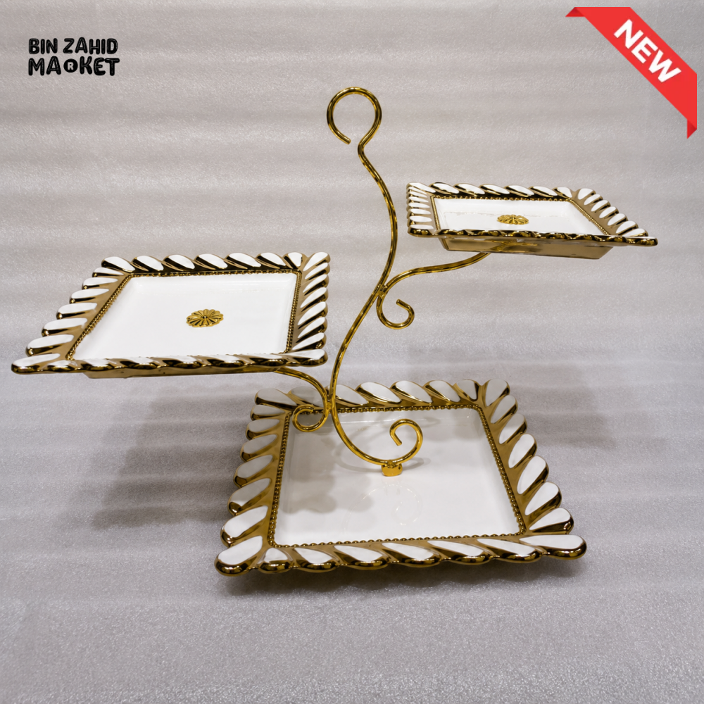 DECORATIVE SERVING STAND - 3 LAYER