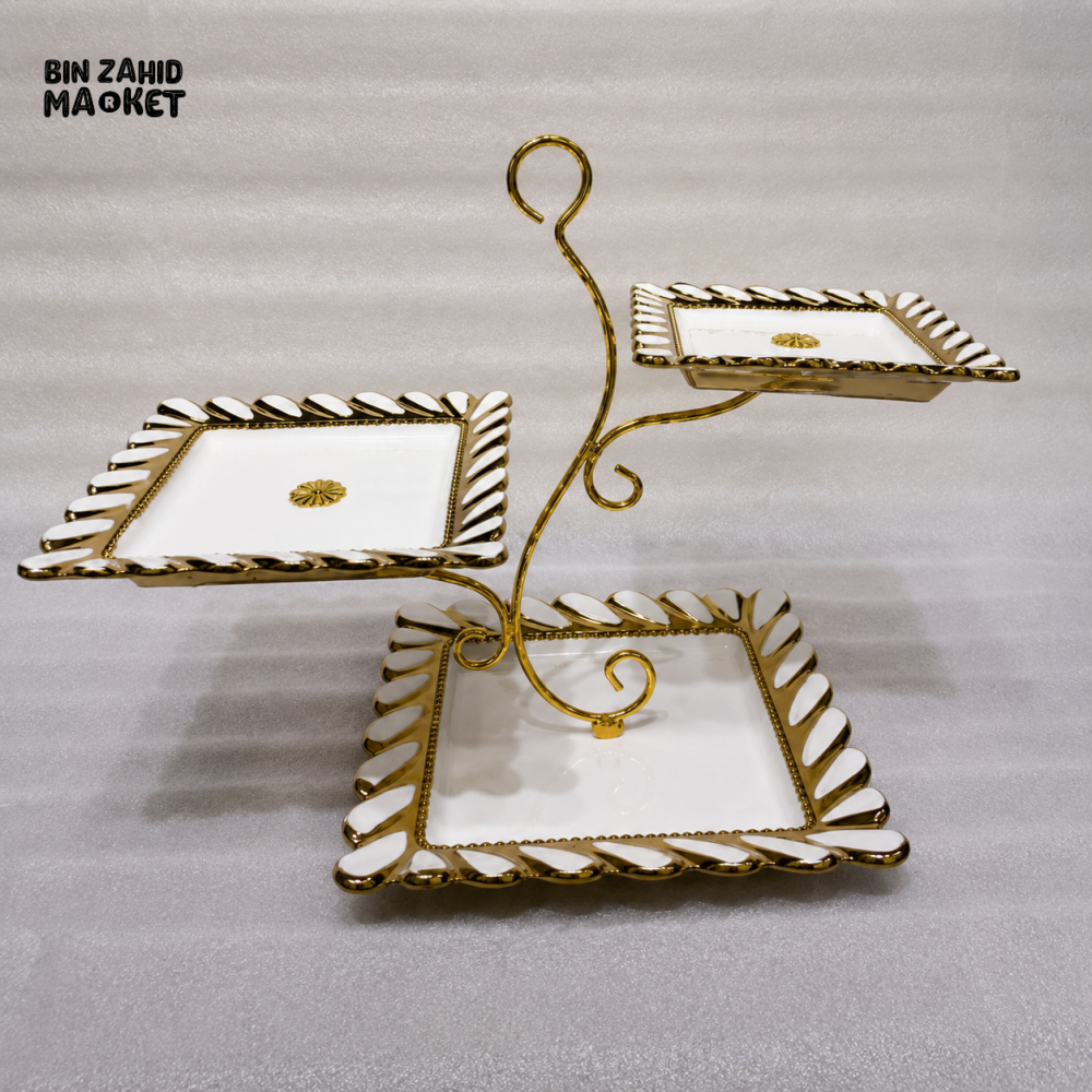 DECORATIVE SERVING STAND - 3 LAYER