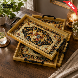 DECORATIVE SERVING TRAY - 3 PCS SET