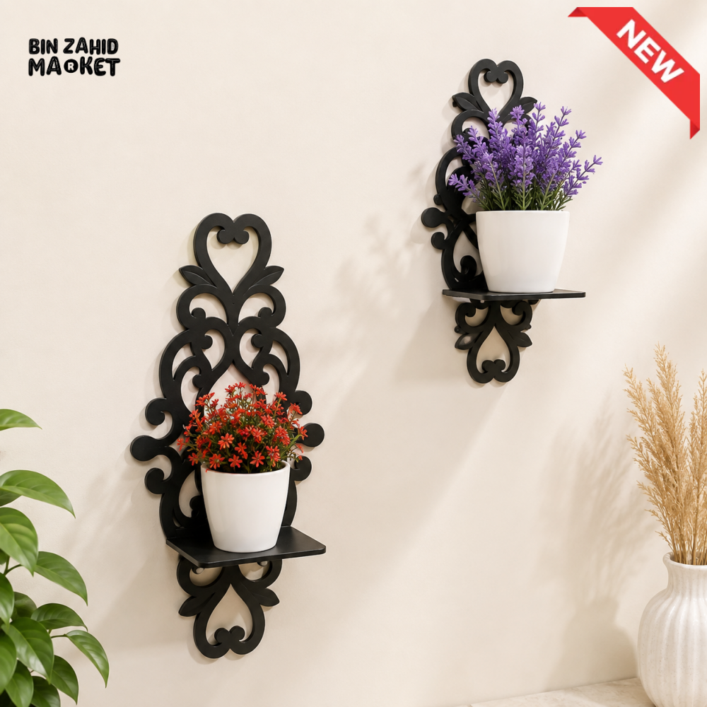 DECORATIVE WALL MOUNTED MINI PLANT SHELVES