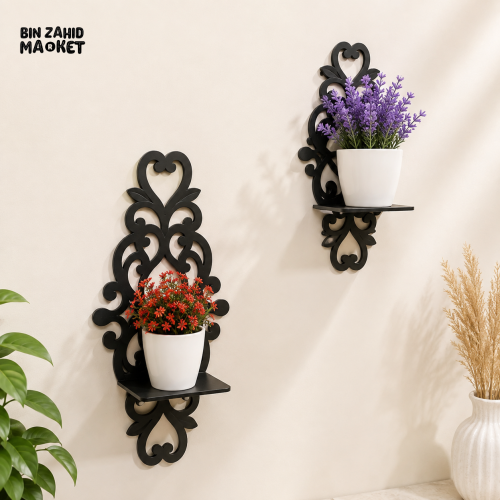 DECORATIVE WALL MOUNTED MINI PLANT SHELVES