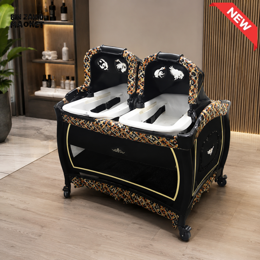 DELUXE BABY PLAYPEN COT WITH MOSQUITO NET