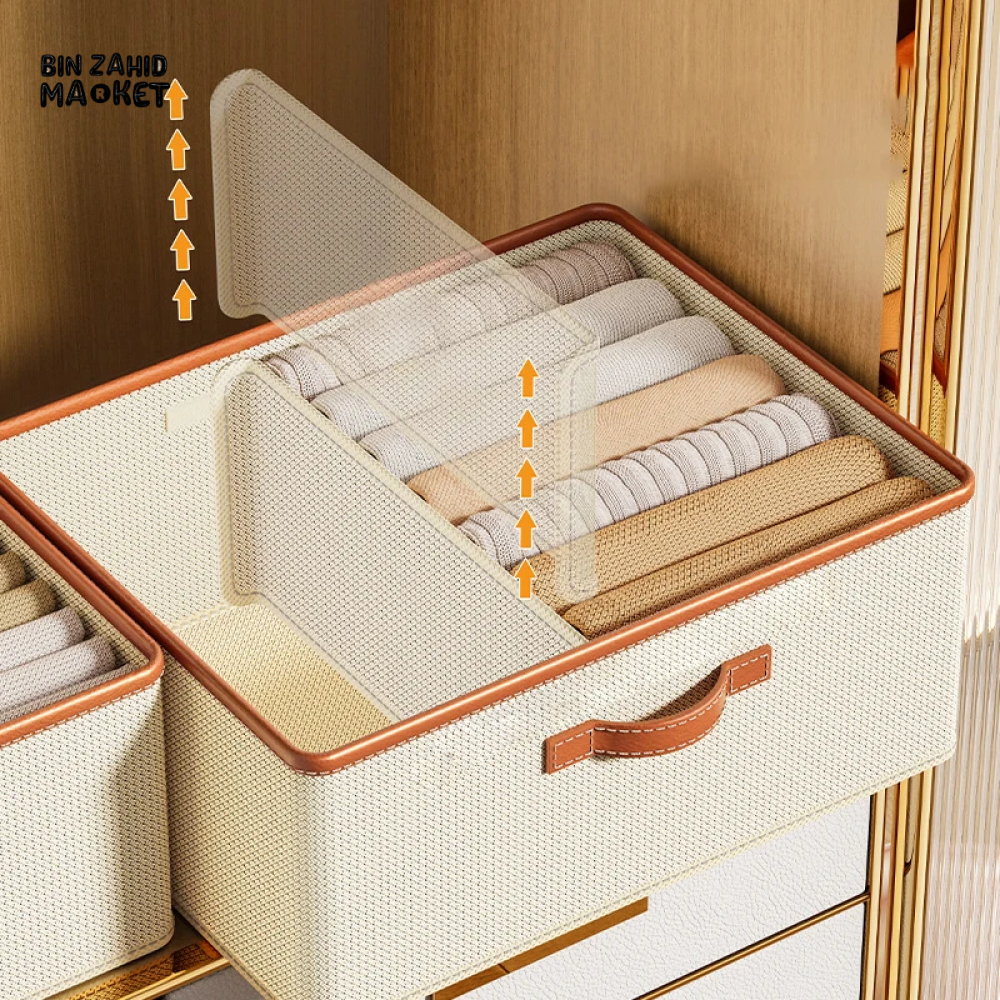 DELUXE FOLDABLE CLOTHES ORGANIZER STORAGE BOX – MULTI-PURPOSE DRAWER & CLOSET ORGANIZER