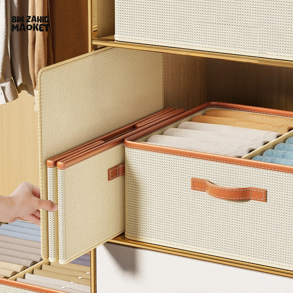 DELUXE FOLDABLE CLOTHES ORGANIZER STORAGE BOX – MULTI-PURPOSE DRAWER & CLOSET ORGANIZER