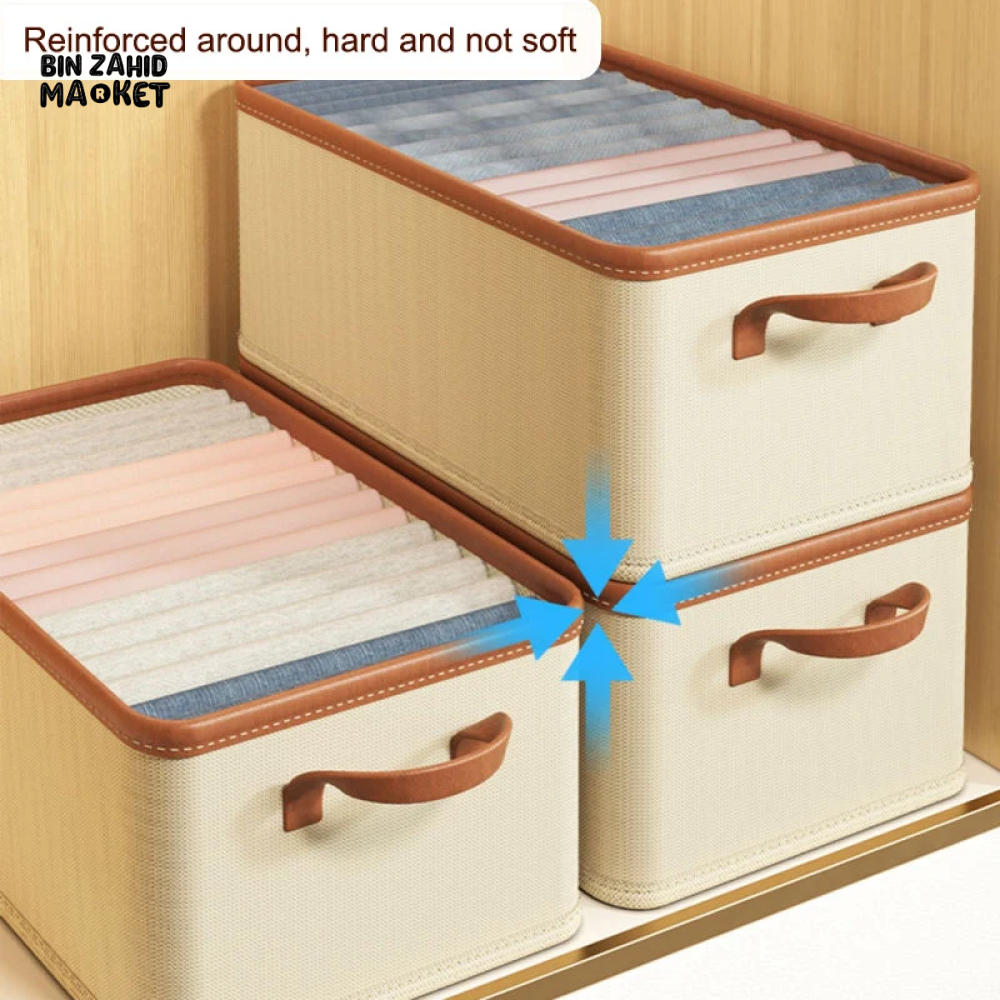 DELUXE FOLDABLE CLOTHES ORGANIZER STORAGE BOX – MULTI-PURPOSE DRAWER & CLOSET ORGANIZER