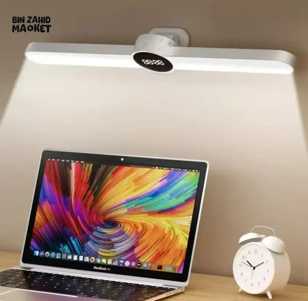 DESK LAMP WITH MAGNETIC CLOCK – LED USB RECHARGEABLE STEPLESS DIMMING NIGHT LIGHT