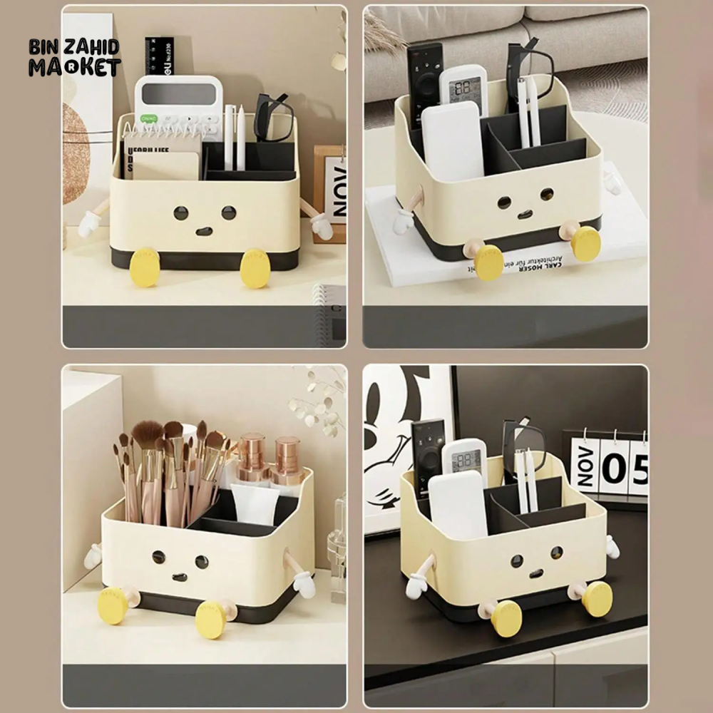 DESKTOP STORAGE BOX LIVING ROOM REMOTE CONTROL & MISCELLANEOUS ORGANIZER OFFICE & DORMITORY STATIONERY COMPARTMENT STORAGE FOR HOME SUPPLIES