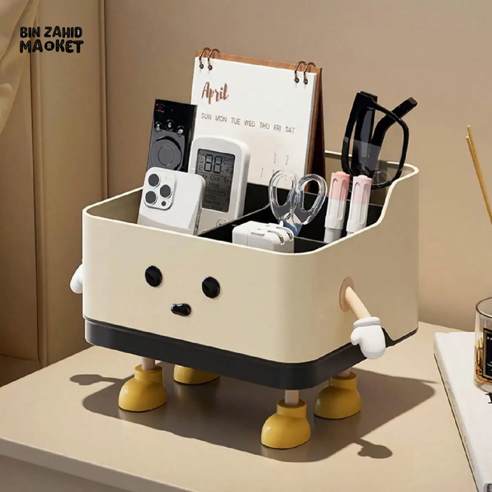 DESKTOP STORAGE BOX LIVING ROOM REMOTE CONTROL & MISCELLANEOUS ORGANIZER OFFICE & DORMITORY STATIONERY COMPARTMENT STORAGE FOR HOME SUPPLIES