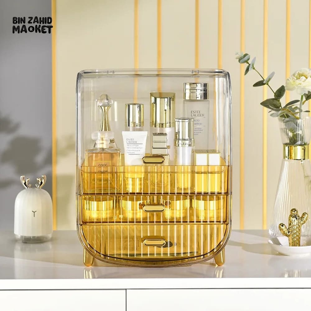 DESKTOP TRANSPARENT COSMETIC STORAGE BOX