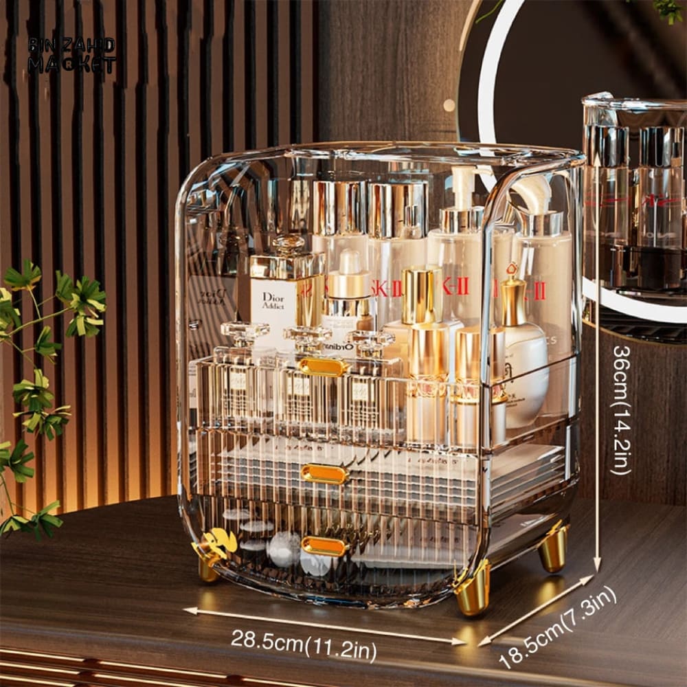 DESKTOP TRANSPARENT COSMETIC STORAGE BOX
