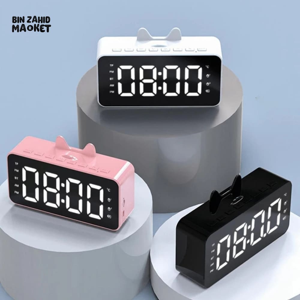 DIGITAL ALARM CLOCK WITH BLUETOOTH SPEAKER