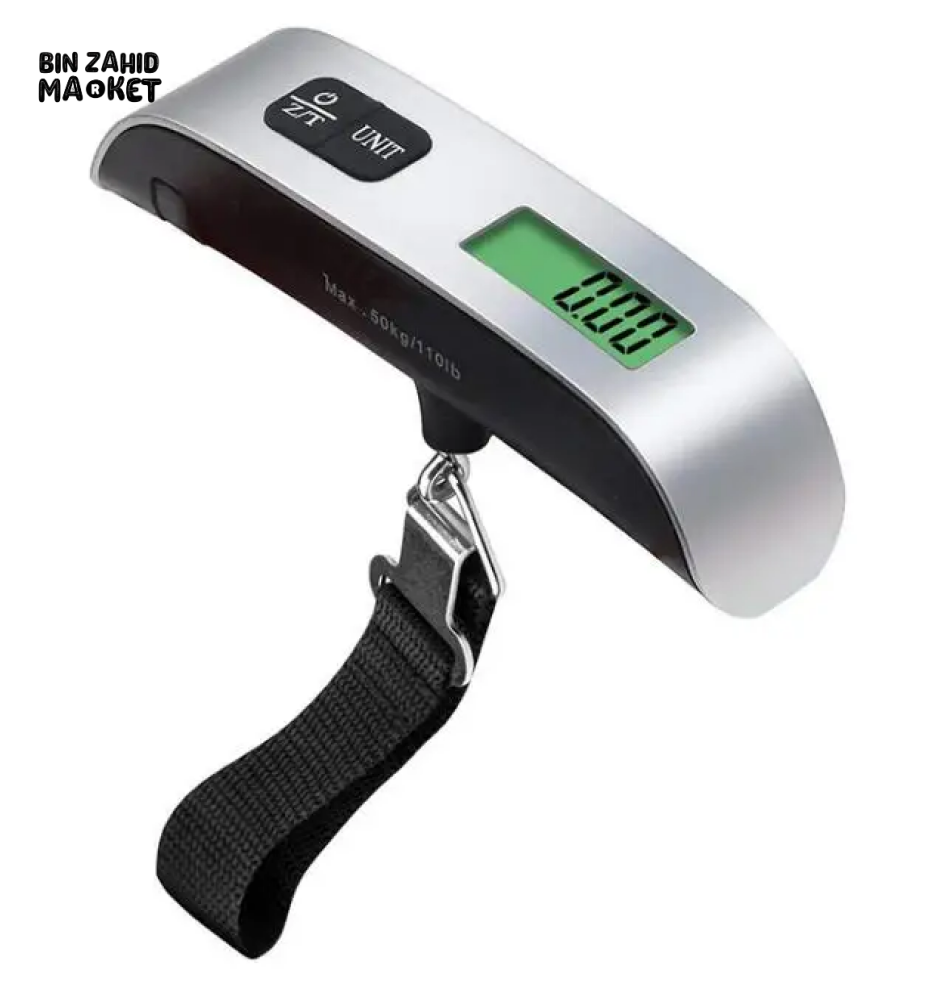 DIGITAL LUGGAGE SCALE 50KG/110LB | PORTABLE HANDHELD HANGING SCALE FOR TRAVEL & SUITCASE WEIGHT MEASUREMENT