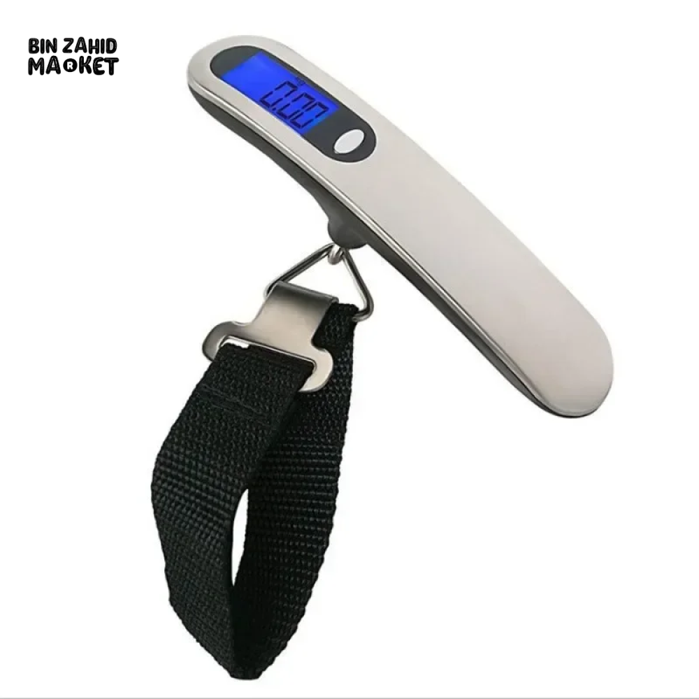 DIGITAL LUGGAGE SCALE 50KG PORTABLE LCD HANGING SCALE FOR SUITCASE & TRAVEL BAGS