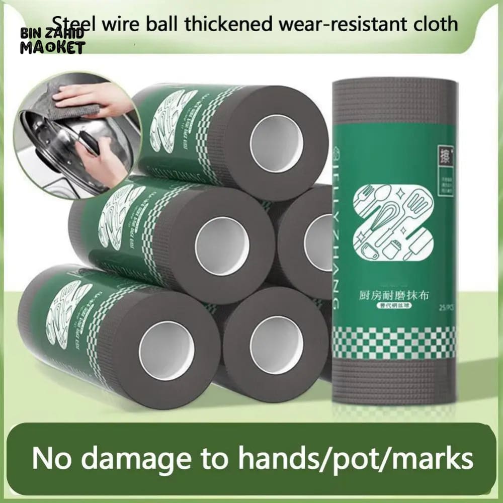 DISHES CLEANING 25 PIECES TOWEL ROLL