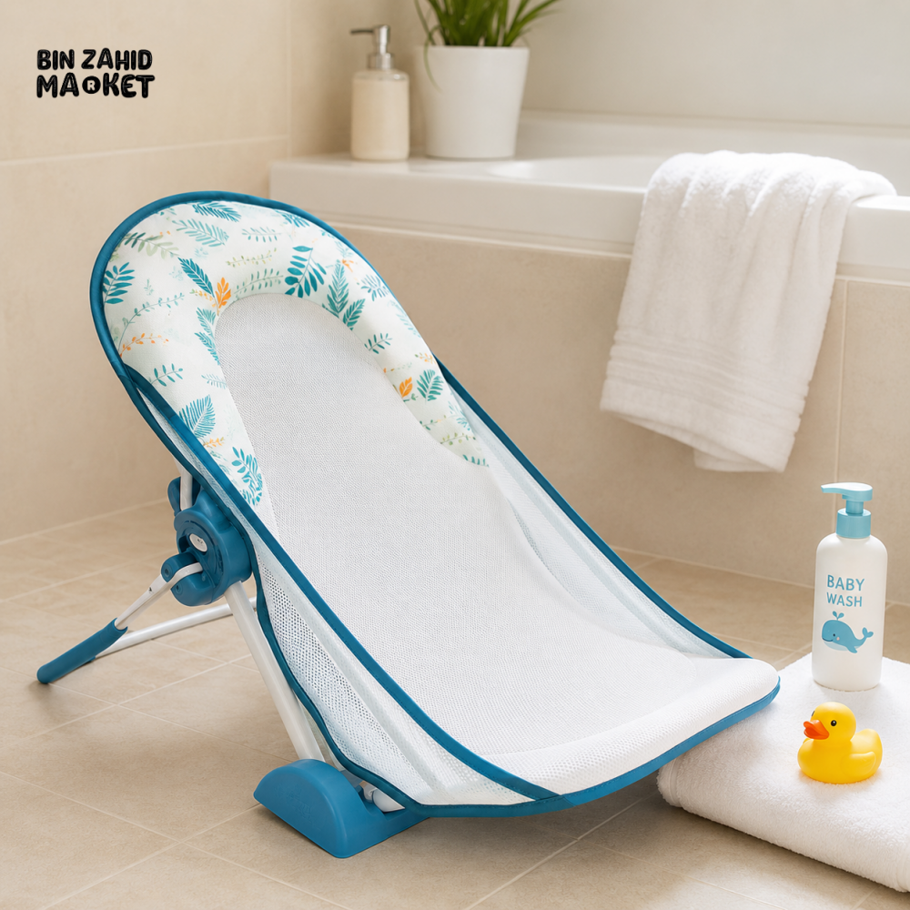 DISNEY BABY BATHER FOLDABLE MESH INFANT BATH SUPPORT - GREEN