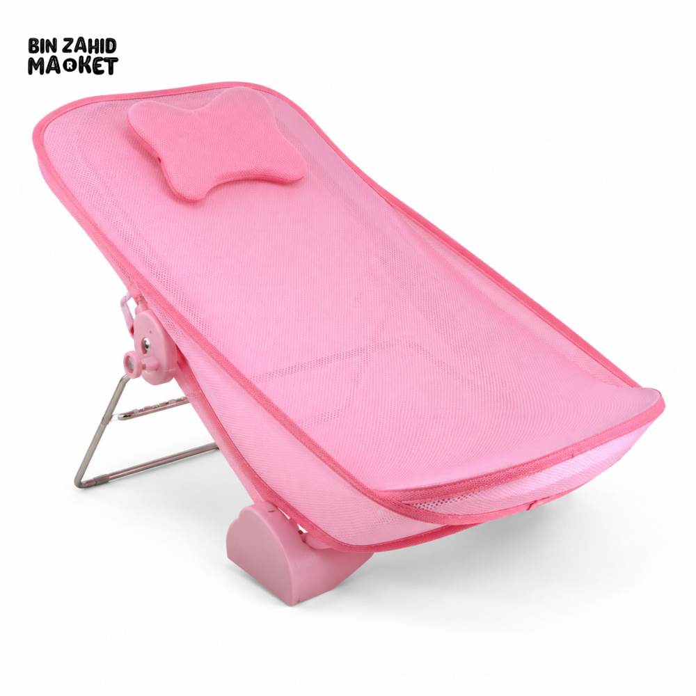 DISNEY BABY BATHER FOLDABLE MESH INFANT BATH SUPPORT - PINK