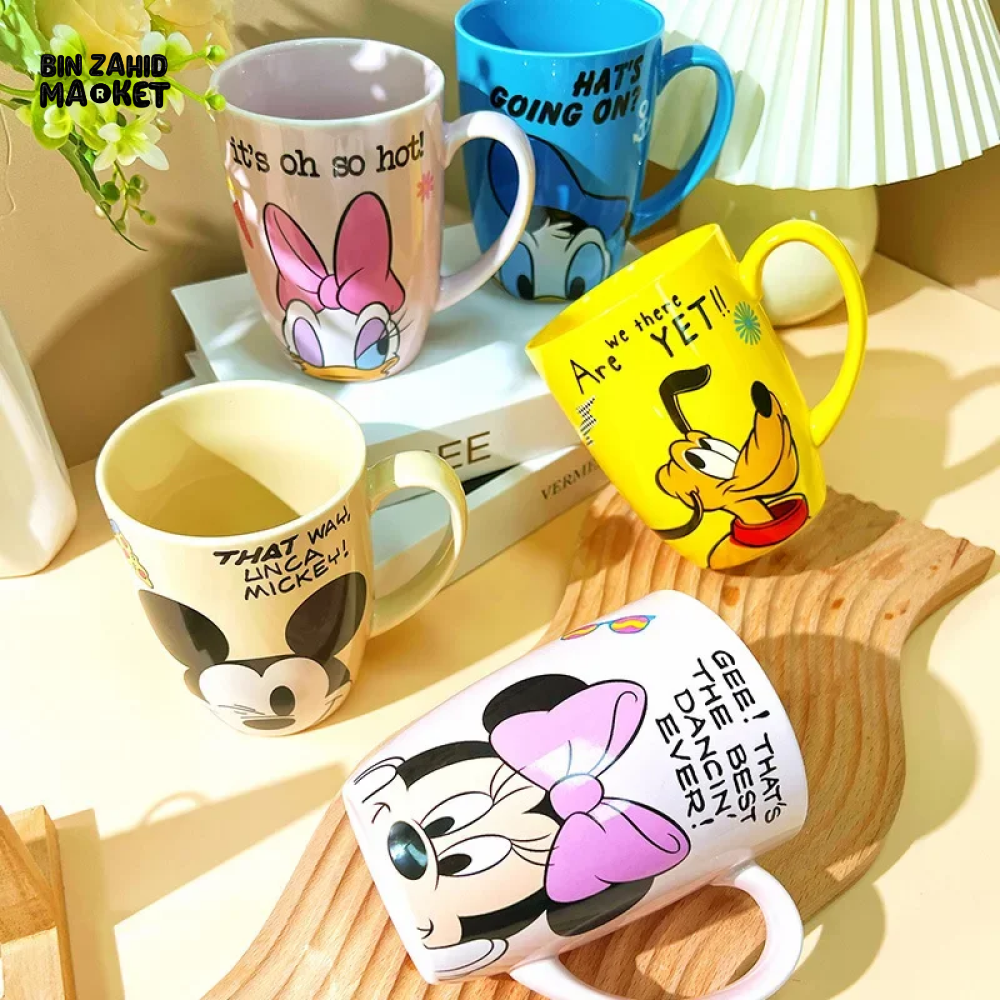 DISNEY CERAMIC BREAKFAST MUG — CUTE ANIME-STYLE CUP FOR KIDS & FANS - MICKEY