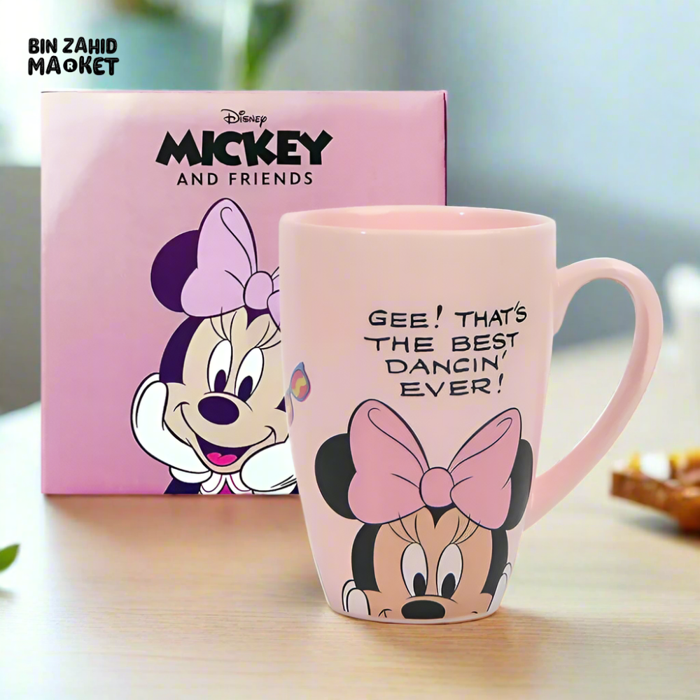 DISNEY CERAMIC BREAKFAST MUG — CUTE ANIME-STYLE CUP FOR KIDS & FANS - MINNIE