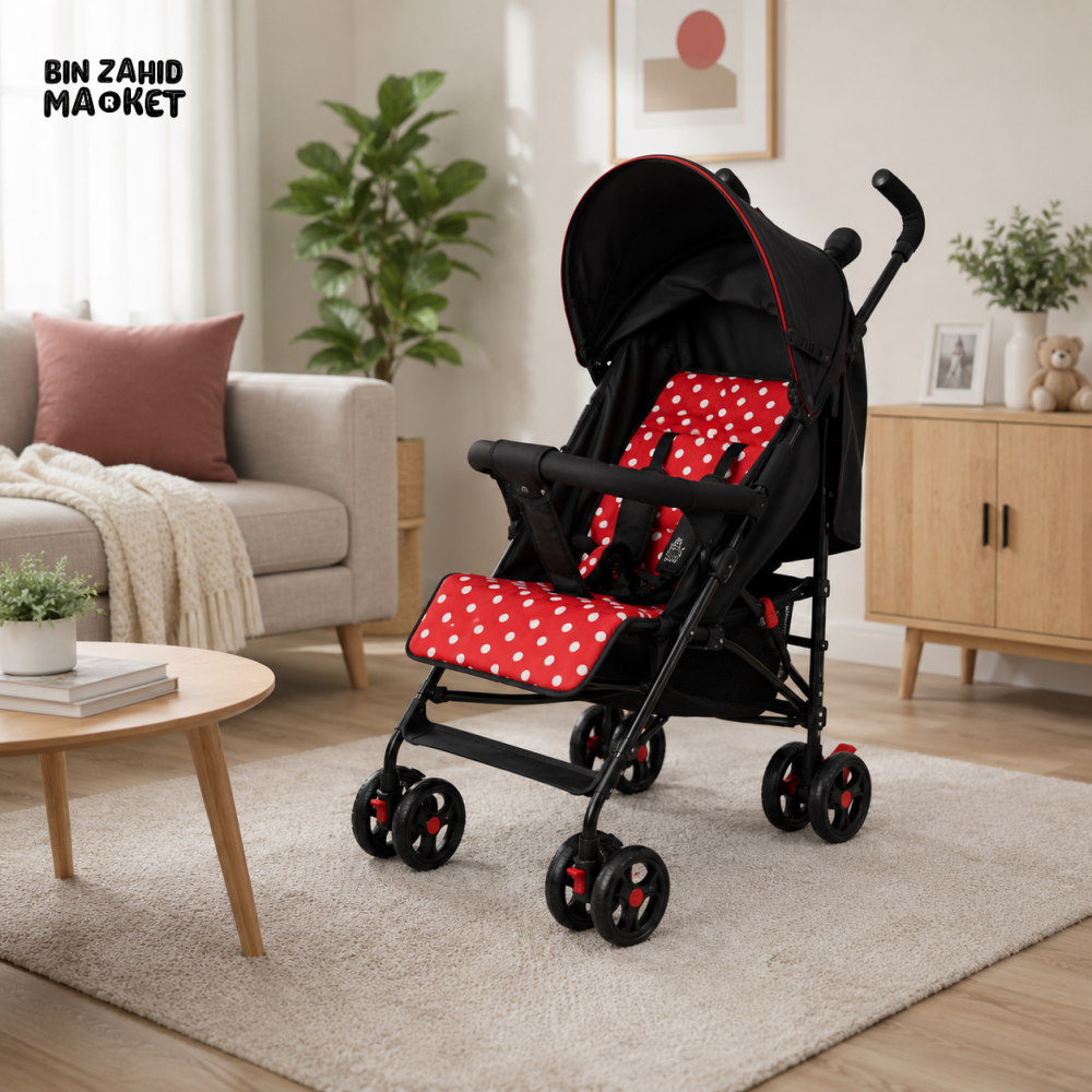 DISNEY COMPACT BABY STROLLER - RED