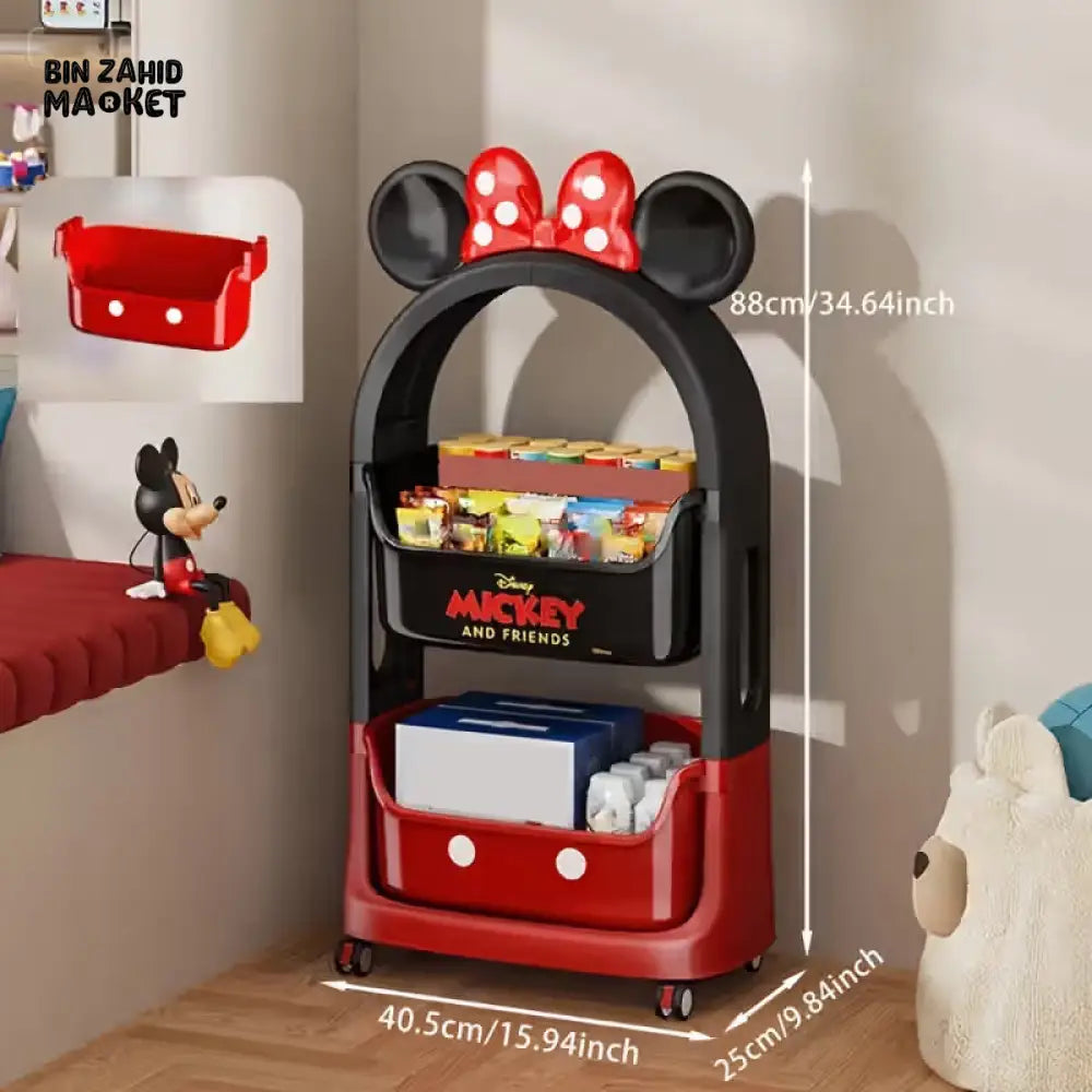 DISNEY KIDS CARTOON STORAGE ORGANIZER - 2 LAYER