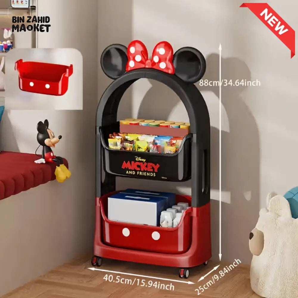 DISNEY KIDS CARTOON STORAGE ORGANIZER - 2 LAYER