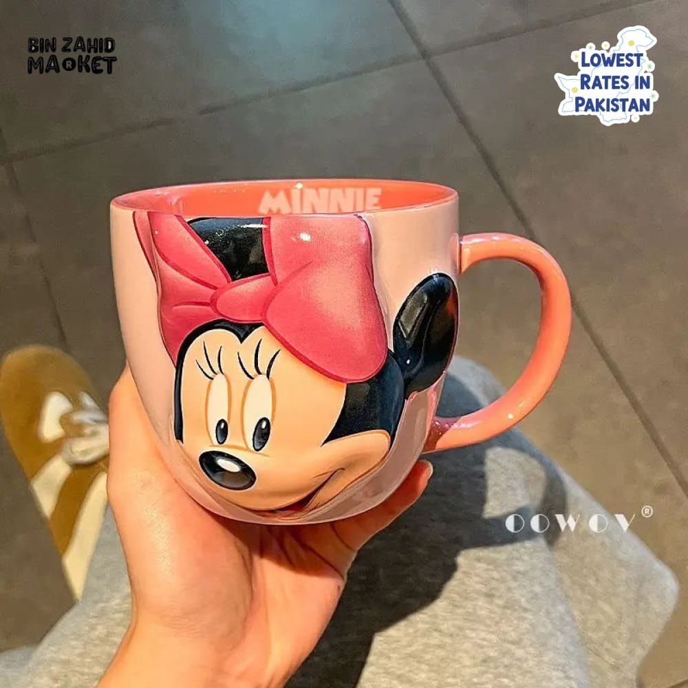 DISNEY MICKEY 3D EMBOSED CUP - MINNIE 550ML