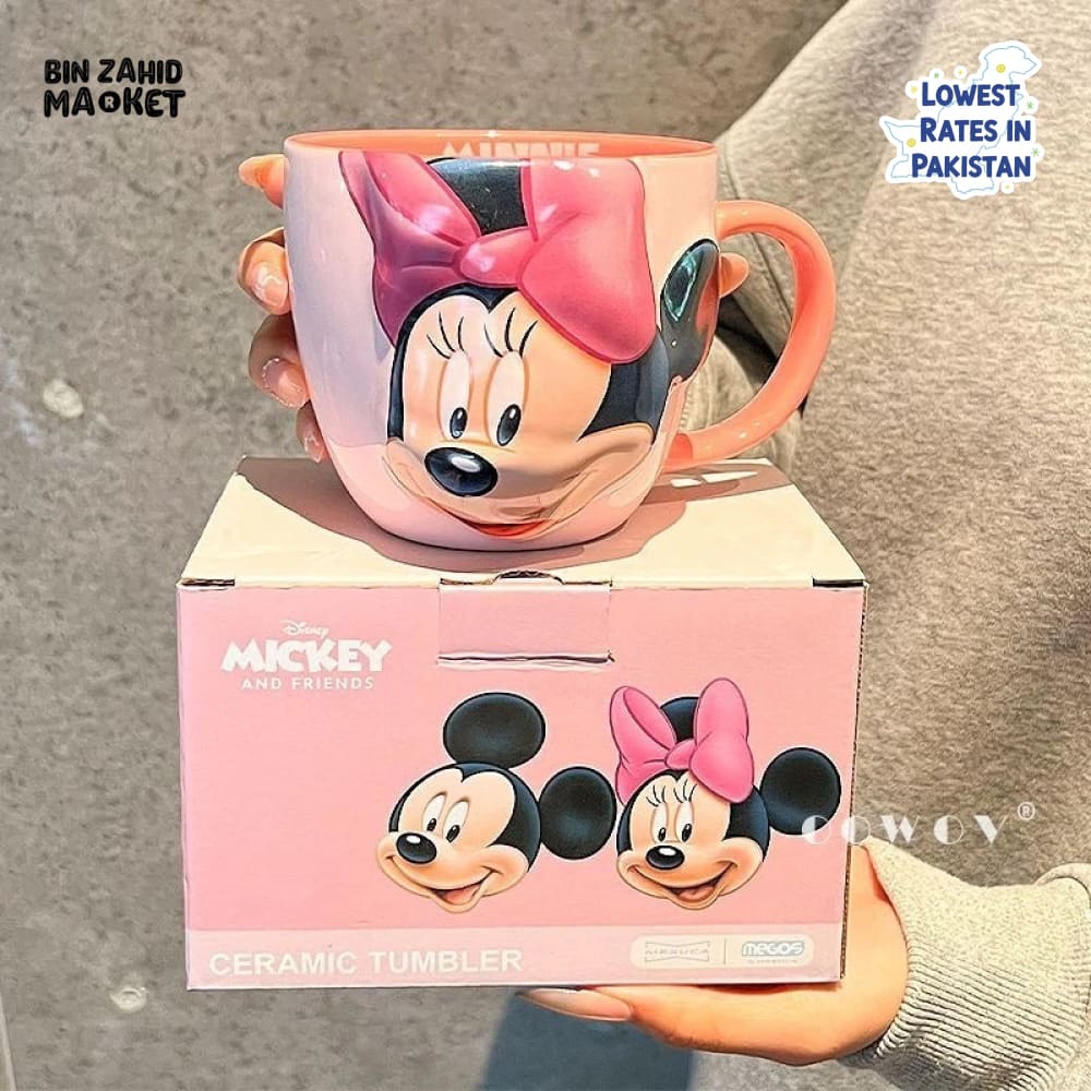 DISNEY MICKEY 3D EMBOSED CUP - MINNIE 550ML