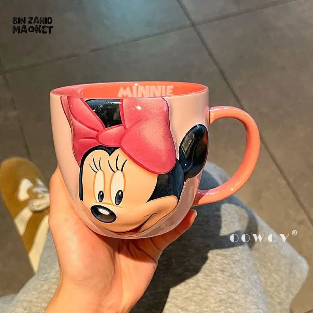DISNEY MICKEY 3D EMBOSED CUP - MINNIE 550ML