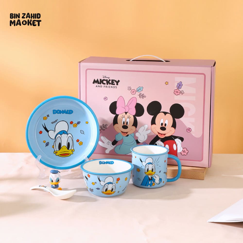 DISNEY MICKEY CERAMIC 4 PIECES BOWL SET - DONALD DUCK