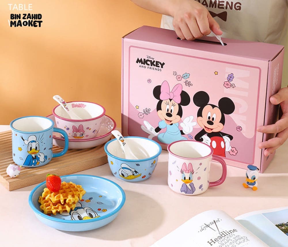 DISNEY MICKEY CERAMIC 4 PIECES BOWL SET - MINNIE MOUSE