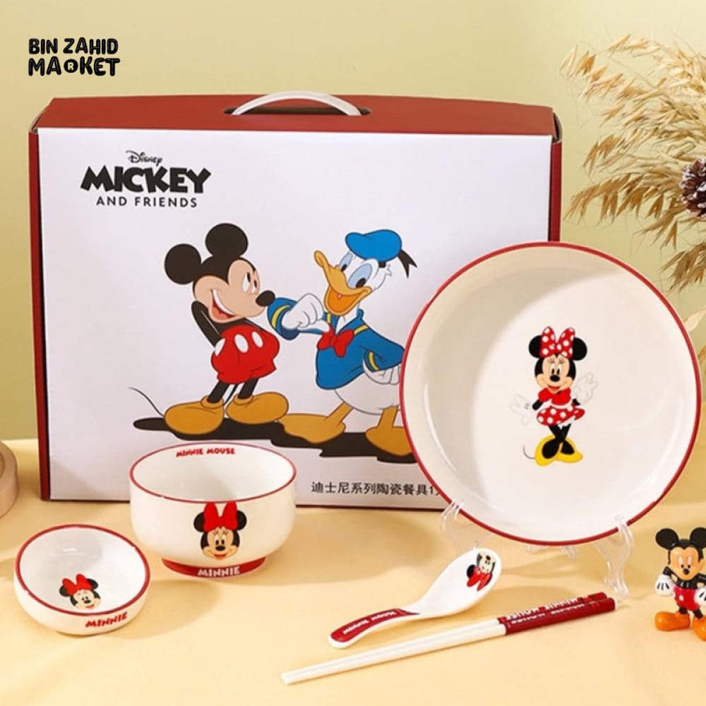DISNEY MICKEY CERAMIC 6 PIECES BOWL SET - MINNIE MOUSE