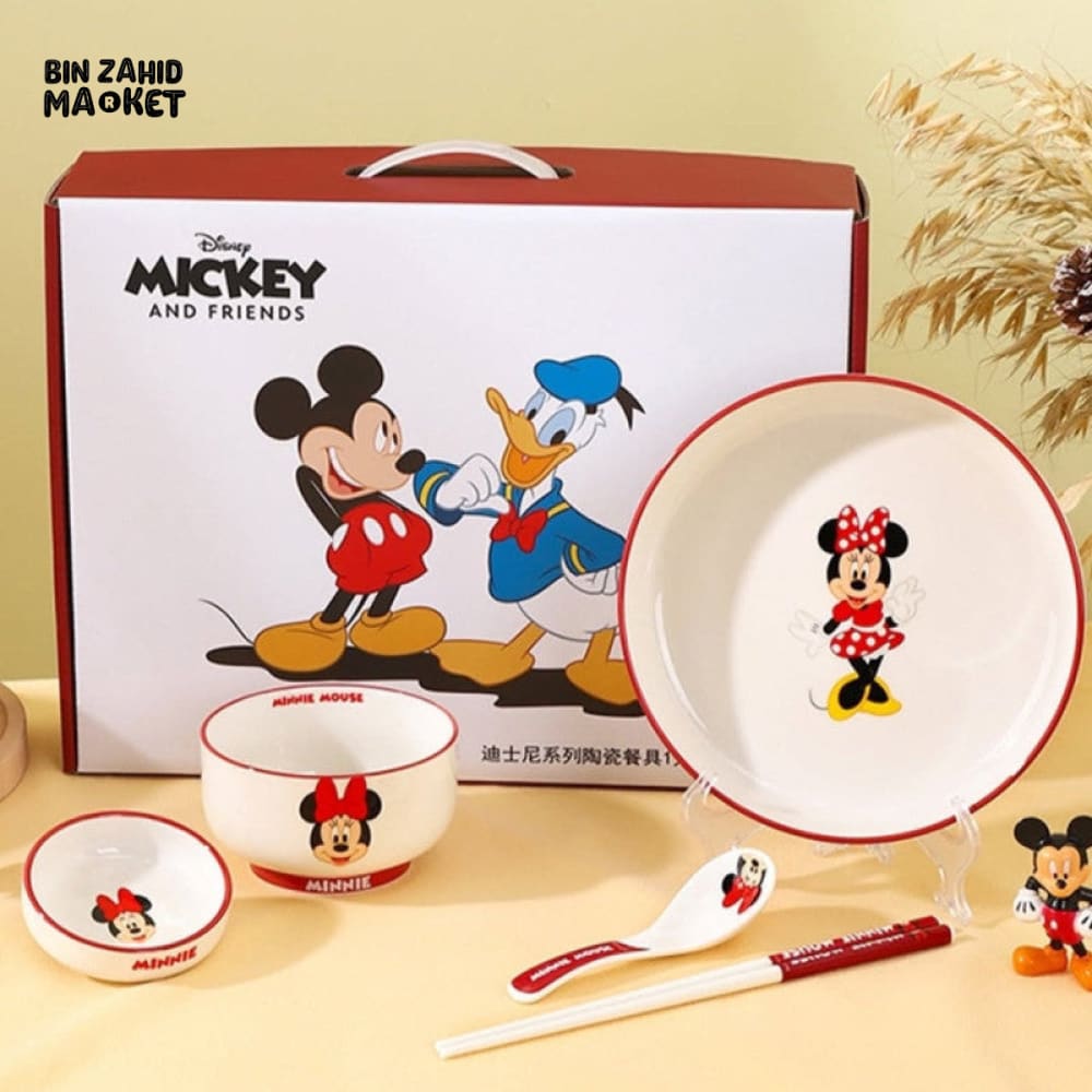 DISNEY MICKEY CERAMIC 6 PIECES BOWL SET - MINNIE MOUSE