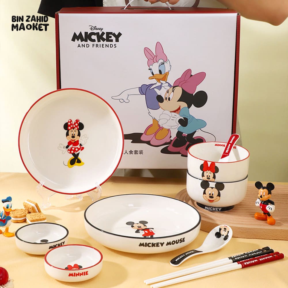 DISNEY MICKEY CERAMIC 6 PIECES BOWL SET - MICKEY MOUSE
