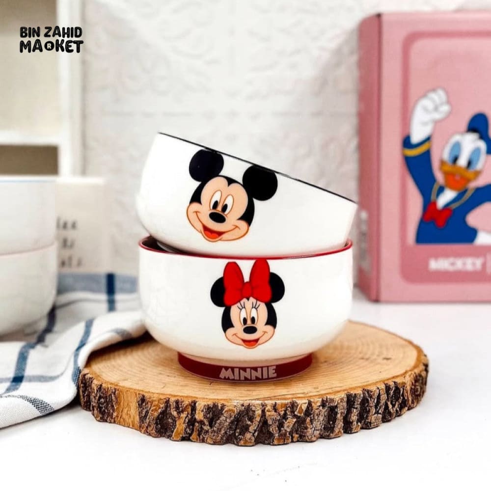 DISNEY MICKEY CERAMIC 6 PIECES BOWL SET - MICKEY MOUSE