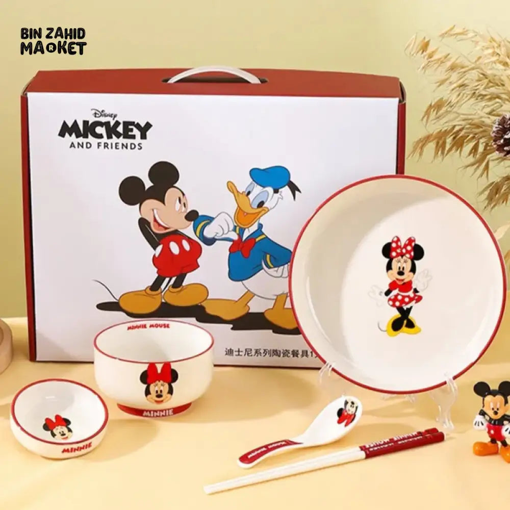 DISNEY MICKEY & FRIENDS 6 IN 1 DINNERWARE SET - MINNIE MOUSE
