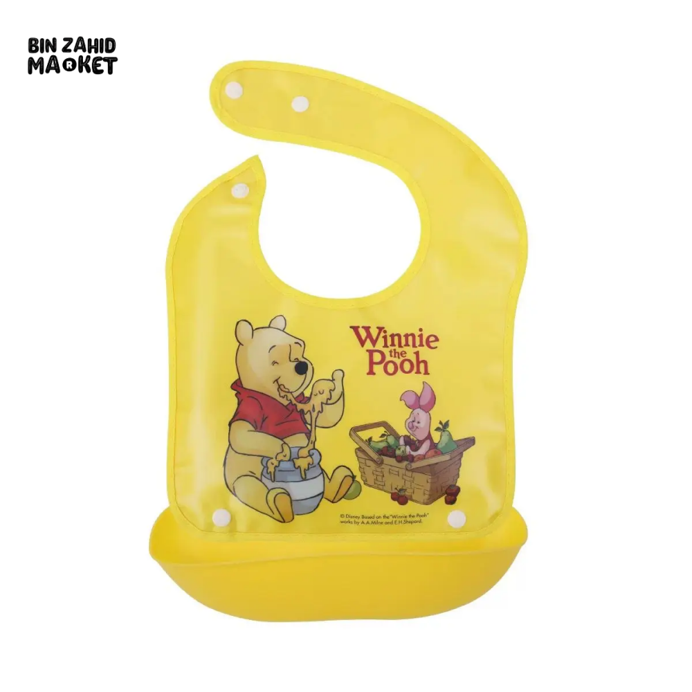 DISNEY MICKEY & FRIENDS BABY WATERPROof OF BIB 3D FOOD CATCHER POCKET TODDLER FEEDING & SALIVA BIB