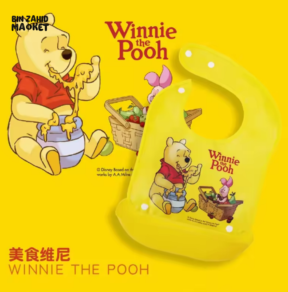 DISNEY MICKEY & FRIENDS BABY WATERPROof OF BIB 3D FOOD CATCHER POCKET TODDLER FEEDING & SALIVA BIB
