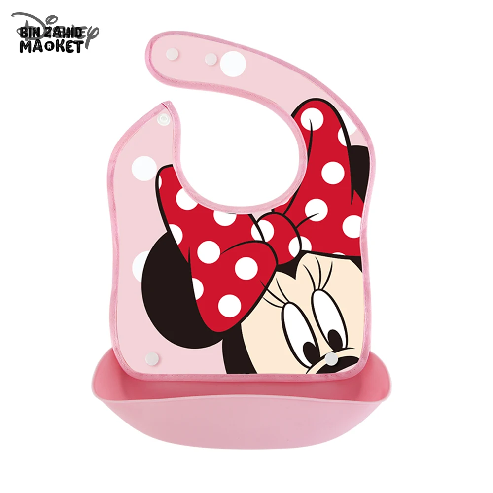 DISNEY MICKEY & FRIENDS BABY WATERPROof OF BIB 3D FOOD CATCHER POCKET TODDLER FEEDING & SALIVA BIB