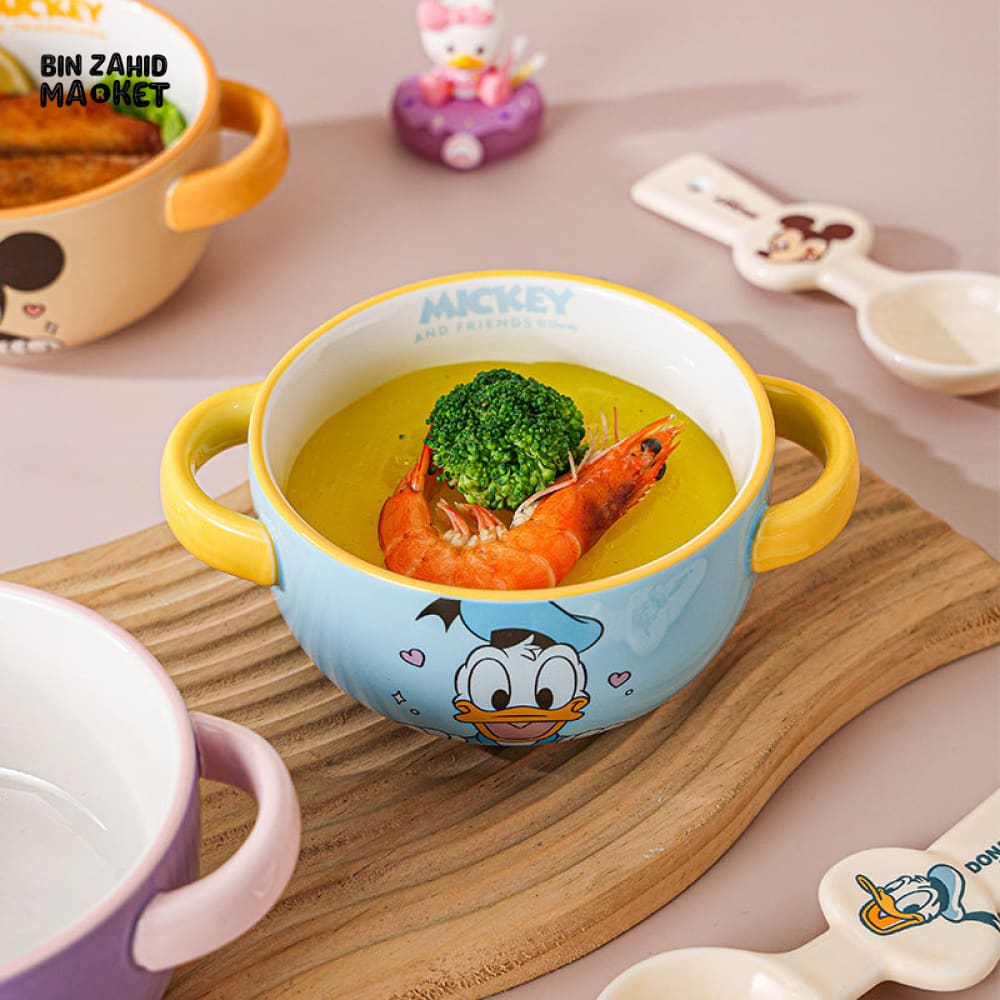 DISNEY MICKEY & FRIENDS CERAMIC BABY BOWL SET - DONALD