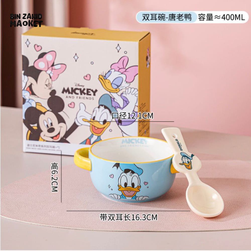 DISNEY MICKEY & FRIENDS CERAMIC BABY BOWL SET - DONALD